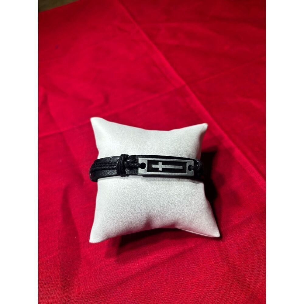 New! Braided Leather Bracelet Men Wrap Handmade Wristband Adjustable